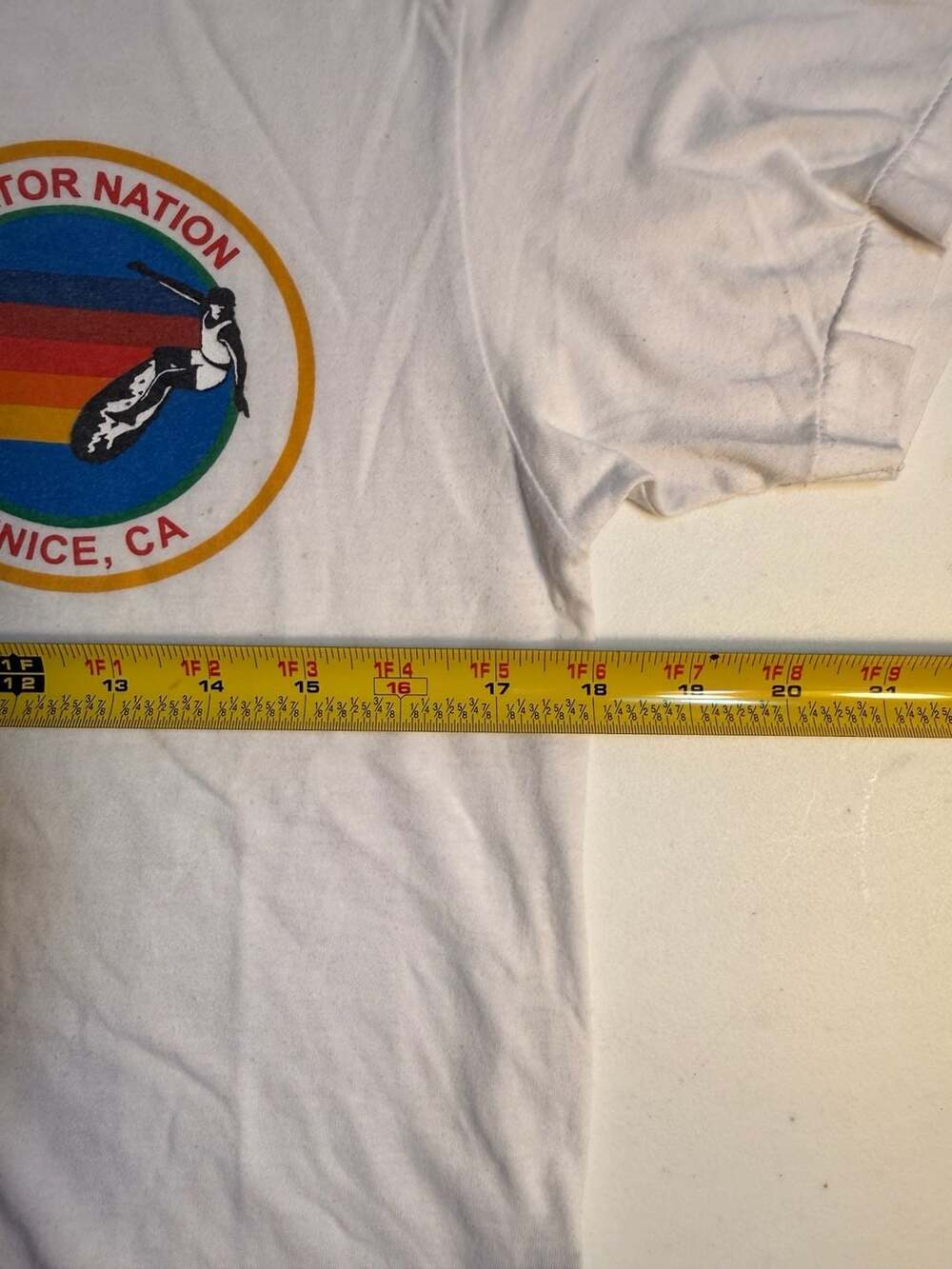 Aviator Nation White Venice CA Rainbow Graphic Crewneck T-Shirt - Picture 5 of 6